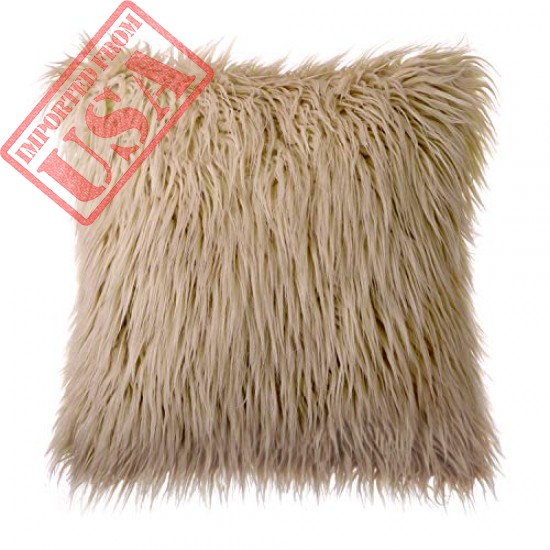 New Luxury Series Merino Style Ginger Faux Fur Throw Pillow Case Cushion Cover Imported from USA