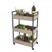 High Quality 3 Tier Rolling Utility Storage Cart, Kitchen Serving Bar Cart, Multipurpose Bathroom Nursery Imported from USA