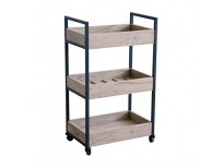 High Quality 3 Tier Rolling Utility Storage Cart, Kitchen Serving Bar Cart, Multipurpose Bathroom Nursery Imported from USA