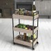 High Quality 3 Tier Rolling Utility Storage Cart, Kitchen Serving Bar Cart, Multipurpose Bathroom Nursery Imported from USA