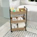 High Quality 3 Tier Rolling Utility Storage Cart, Kitchen Serving Bar Cart, Multipurpose Bathroom Nursery Imported from USA