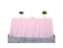 Shop Suppromo Pink Table Skirt Table Cloth for Rectangle or Round Table Imported from USA