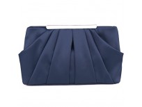 Buy Womens Pleated Satin Evening Handbag Clutch With Detachable Chain Strap Online in Pakistan