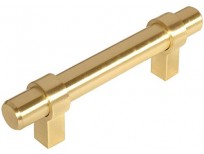 10 Pack - Cosmas 161-3BB Brushed Brass Euro Style Cabinet Bar Handle Pull - 3