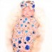 newborn receiving blanket headband set flower print baby swaddle shop online in pakistan