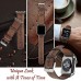 Top4cus Genuine Leather I watch Strap Replacement Band Stainless Metal Clasp, Apple Watch Series Made in USA 