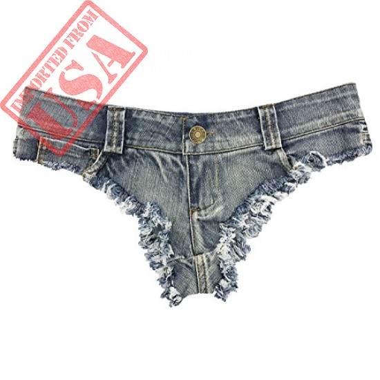 Womens Low Rise Mini Denim Jeans Shorts by VOGRACE sale in Pakistan