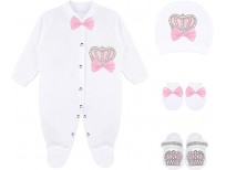 Lilax Baby Girl Newborn Jewels Layette 4 Piece Gift Set