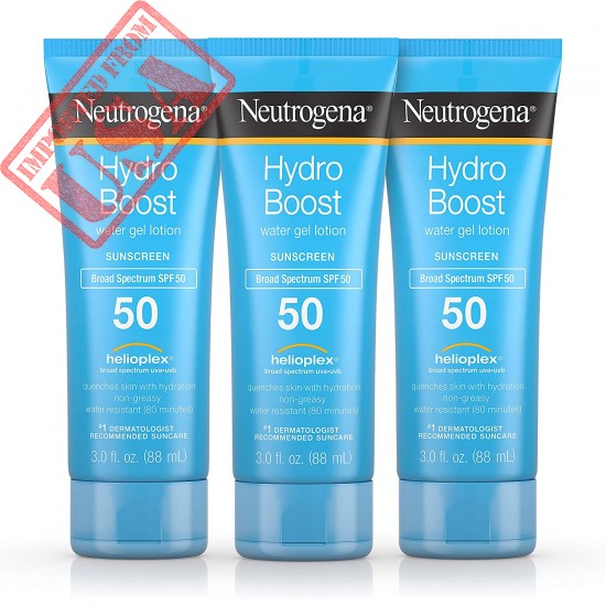 Neutrogena Hydro Boost Moisturizing Water Gel Sunscreen Lotion with Broad Spectrum SPF 50, Water-Resistant & Non-Greasy Hydrating Sunscreen Lotion, Oil-Free