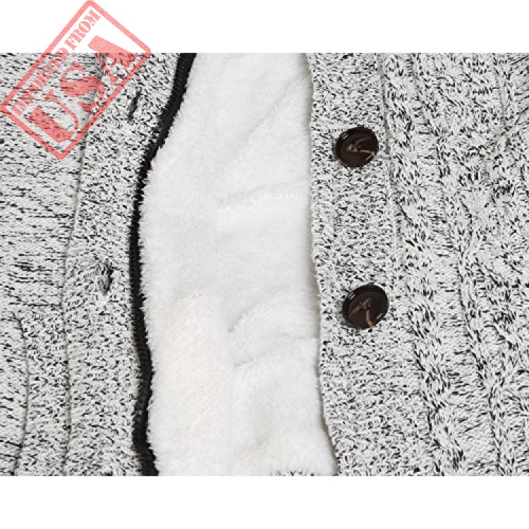 sidefeel women hooded knit cardigans button cable sweater coat