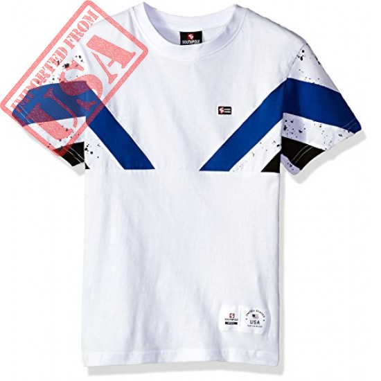 Southpole Boys' Big Colorblock Short Sleeve Fashion Tee (Age 8-20), Royal(Cut&Sewn), X-Large