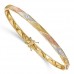 Buy ICE CARATS 14kt Yellow Gold White Rose Flex Bangle Bracelet Online in Pakistan