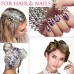 Cosmetic Glitter For Face, Body and Hair - Chunky Silver Holographic Glitter Mix - Versatile Festival Accessories, Rave Glitter and Beauty Makeup - Includes Long Lasting Fix Gel So You Can Shimmer Str