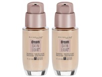 Maybelline Dream Satin Liquid Foundation (Dream Liquid Mousse Foundation), Natural Beige, 2 count