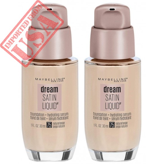 Maybelline Dream Satin Liquid Foundation (Dream Liquid Mousse Foundation), Natural Beige, 2 count