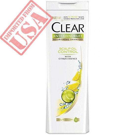 Clear Shampoo ANTI-DANDRUFF Women Scalp Oil Balance with Citrus Essence (Scalp Oil Balance with Citrus Essence, 3X400Ml/13.52Oz)