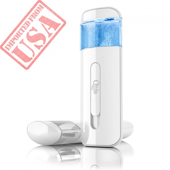 Qlife Q-Mist Dissolved Hydrogen Rich Water Portable Ultrasonic Nano Mist | Rechargeable, Eye Lash Extensions, Deep Moisturizing, Anti-aging, Skin Rejuvenation, SPA Skin Care (White)