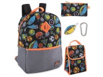 Boy's 5 in 1 Full Size Backpack Set (Sports)