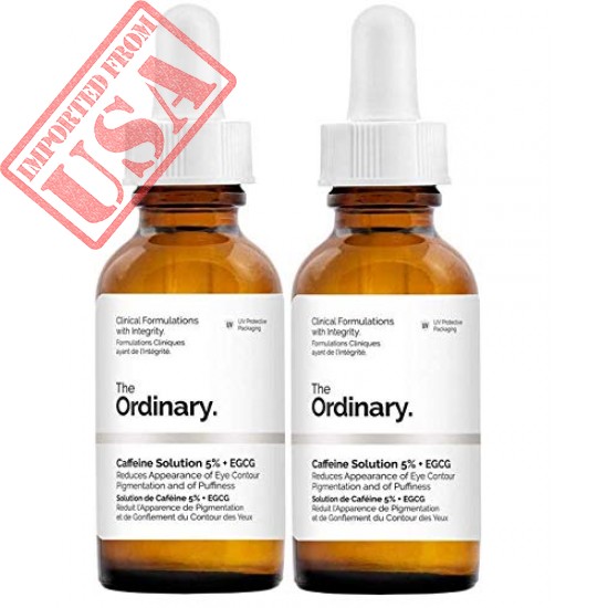 2 Pack of The Ordinary Caffeine Solution 5% + EGCG (30ml): Reduces Appearance of Eye Contour Pigmentation and Puffiness