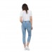 Buy Slch Svin Mom Straight Jeans Curvy Slim Light Blue Jeans For Women Imported From USA