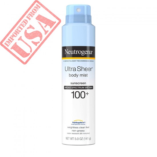 Neutrogena Ultra Sheer Spf#100 +Body Mist Full Reach Spray 5 Ounce 