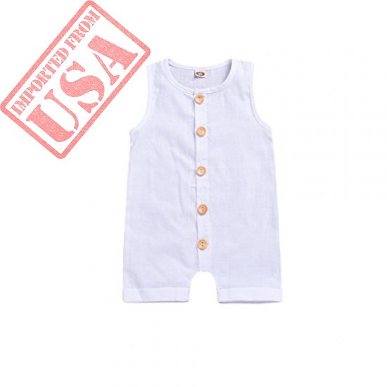 xiaoreddou baby solid white rompers kids sleeveless jumpsuits one cotton clothing shop online in pakistan