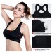 Snailify Women's Sports Bra Criss Cross Racerback High Impact Yoga Running Wirefree Bras - Gym Workout Activewear,Black