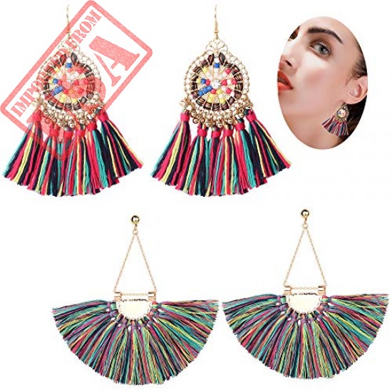 Get online Best Quality Fan Shape Earrings in Pakistan 