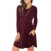 womens long sleeve loose plain dresses casual short dress shop online in pakistan