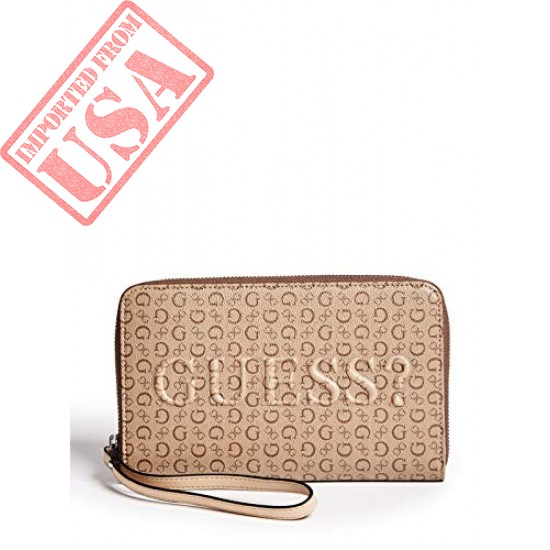 BUY GUESS FACTORY WOMEN'S RIGDEN LOGO LARGE ZIP-AROUND WALLET IMPORTED FROM USA