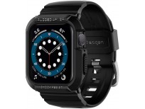 Spigen Rugged Armor Pro Designed for Apple Watch Band with Case for 44mm Series 6/SE/5/4 - Black