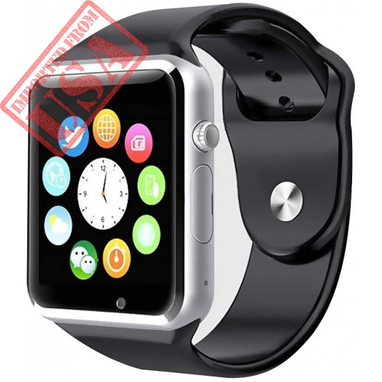 Style Asia Touch Screen Bluetooth Enabled Smart Watch, Camera, Music, Fitness Tracker and Pedometer, Black Matte Finish, Compatible to All Android and iOS Mobile Phones (150088)