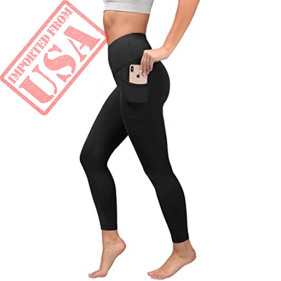 Yogalicious High Waist Ultra Soft 7/8 Ankle Length Leggings with Pockets for Women