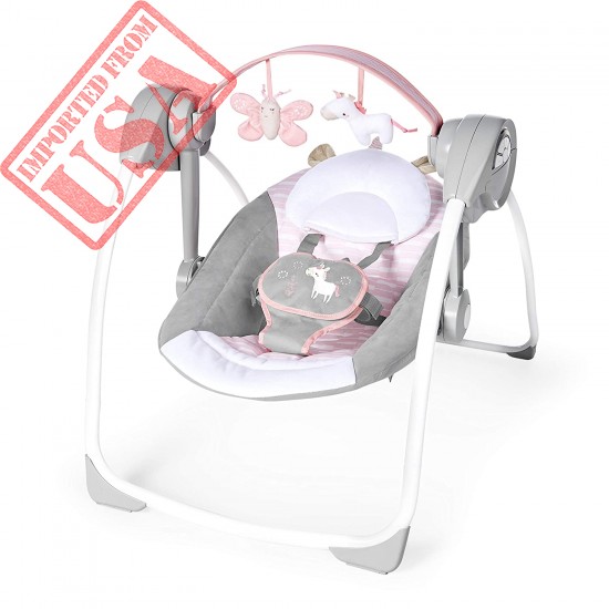 Ingenuity Comfort 2 Go Portable Swing Flora Compact Swing with TrueSpeed