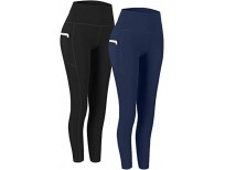 Fengbay 2 Pack High Waist Yoga Pants, Pocket Yoga Pants Tummy Control Workout Running 4 Way Stretch Yoga Leggings