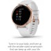 Garmin 010-02172-21 Vivoactive 4S, Smaller-Sized GPS Smartwatch, Features Music, Body Energy Monitoring, Animated Workouts, Pulse Ox Sensors, Rose Gold with White Band