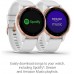 Garmin 010-02172-21 Vivoactive 4S, Smaller-Sized GPS Smartwatch, Features Music, Body Energy Monitoring, Animated Workouts, Pulse Ox Sensors, Rose Gold with White Band