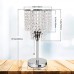 Beautiful Silver Crystal Bedside Table Desk Lamp with Dual USB Charging Port Shop Online in Pakistan