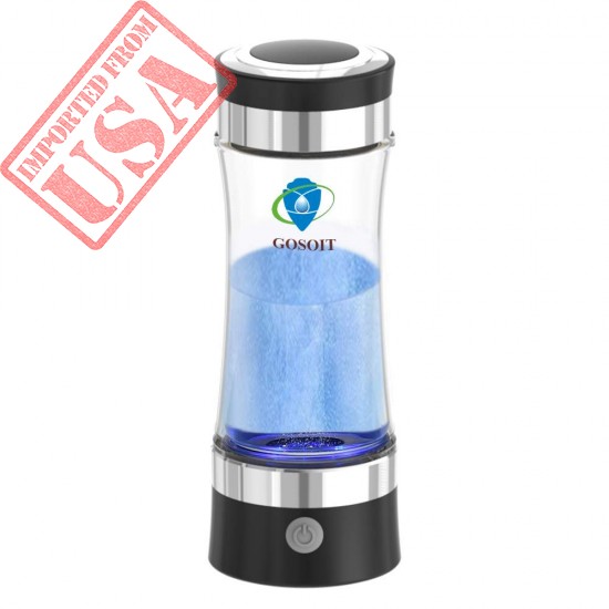 Hydrogen Water Bottle Generator with Beautiful LED Indicator,Content Up to PH of 7.5-9.0 Hydrogen Water Generator, Hydrogen Water Maker with SPE Membrane for Sports and Travel