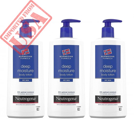 Neutrogena Deep Moisture Body Lotion for Dry Skin, Norwegian Formula, 24 Hour Moisture