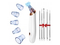 Blackhead Remover Vacuum, EIVOTOR 【2021 NEWEST】 USB Rechargeable Acne Comedone Extractor Tool Machine with 3 Adjustable Suction Power and 5 Replaceable Probes, Pimple Remover Set Included