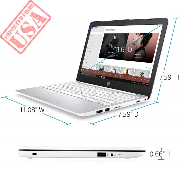 Hp Stream 116 Inch Hd Laptop Intel Celeron N4000 4 Gb Ram 32 Gb Emmc Windows 10 Home In S 5305
