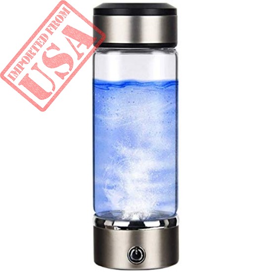 DQXY Hydrogen Water Bottle Hydrogen Water Machine Portable Water Ions Generator Glass Cup for Home Travel（Silver）