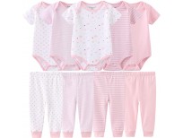 The Peanutshell Newborn Layette Gift Set for Baby Girls | 23 Piece Newborn Girl Clothes & Accessories Set | Fits Newborn to 3 Months | Floral Pink