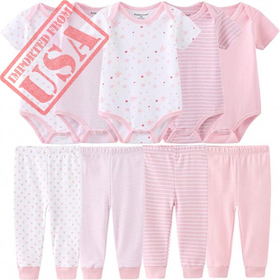 The Peanutshell Newborn Layette Gift Set for Baby Girls | 23 Piece Newborn Girl Clothes & Accessories Set | Fits Newborn to 3 Months | Floral Pink