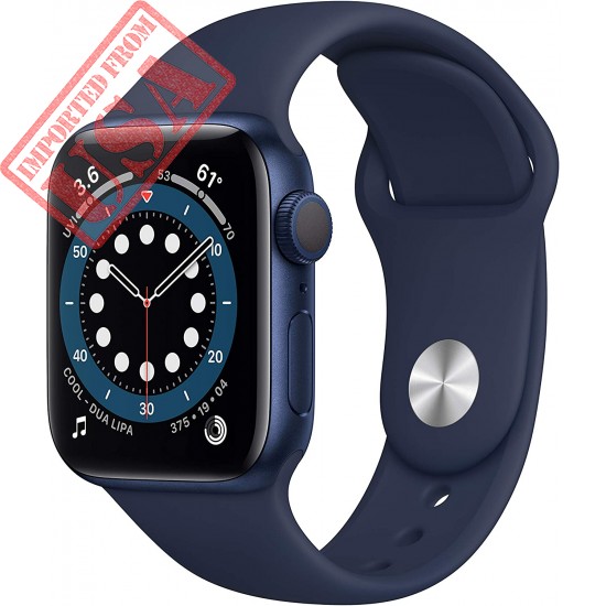 New Apple Watch Series 6 (GPS, 40mm) - Blue Aluminum Case with Deep Navy Sport Band