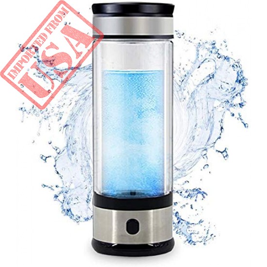 Lonruis Hydrogen Rich Water Cup,PEM Technology Ionizer,Portable USB Rechargeable Ionized Water Generator Anti Aging Antioxidant Glass Bottle- 350ml