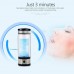 Lonruis Hydrogen Rich Water Cup,PEM Technology Ionizer,Portable USB Rechargeable Ionized Water Generator Anti Aging Antioxidant Glass Bottle- 350ml