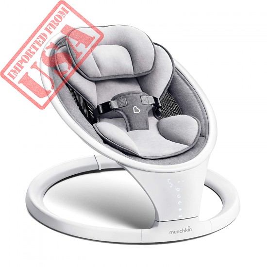 Munchkin Bluetooth Enabled Lightweight Baby Swing with Natural Sway in 5 Speeds and Remote Control