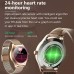 Smart Watch for Women, Full Touch Screen IP68 Waterproof, Fitness Tracker with Heart Rate Blood Pressure Oxygen Monitor Step Calorie Counter Music Control, Smartwatch for iPhone Android Phones (Gold)